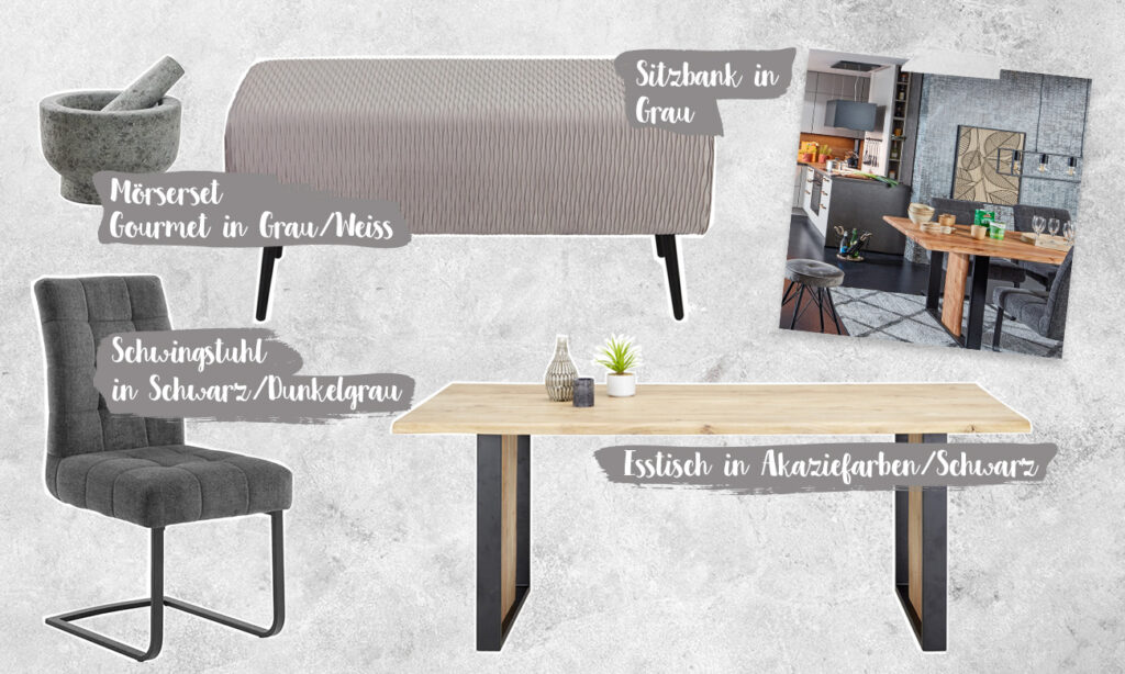 Speisezimmer im Wandel der Zeit - Collage