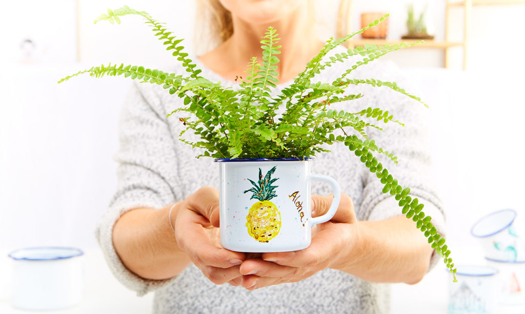 Emaille Tassen selber bemalen