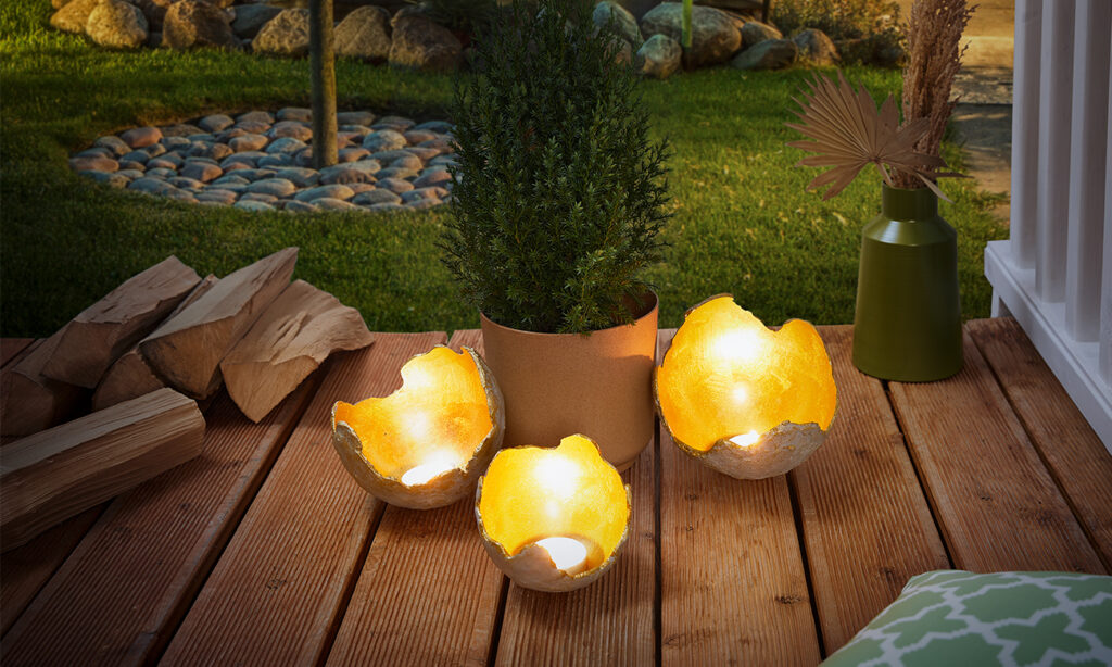 Lichtkugeln aus Beton selber machen