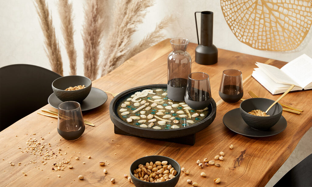 Tablett mit Muscheln selber machen