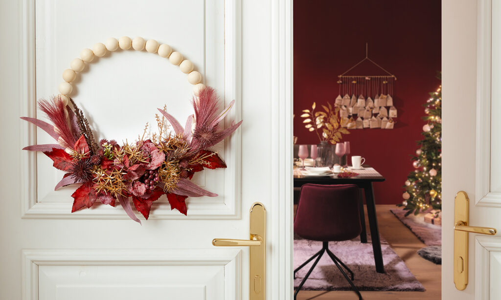 Türkranz aus Holzkugeln selber machen