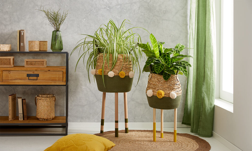 Pflanzen Korb im Boho Stil DIY