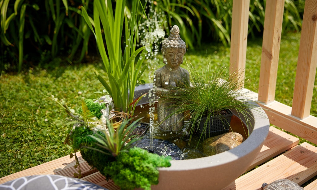 Mini-Teich für Balkon und Terrasse