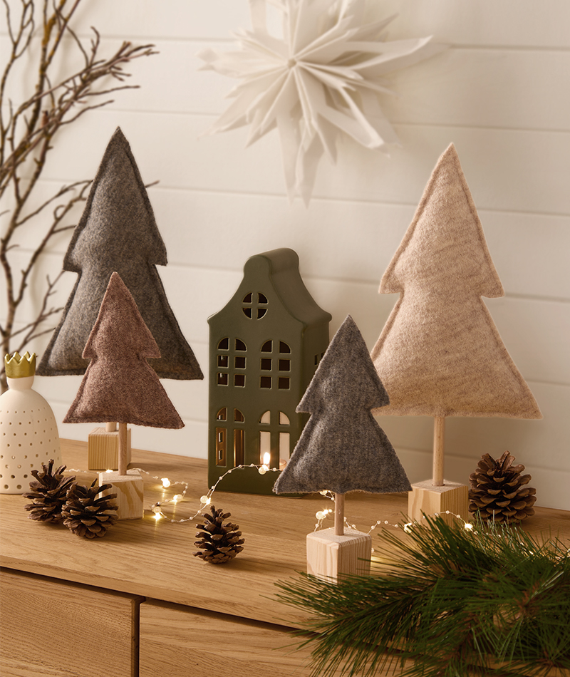 Tannenbäume aus Stoff selber machen