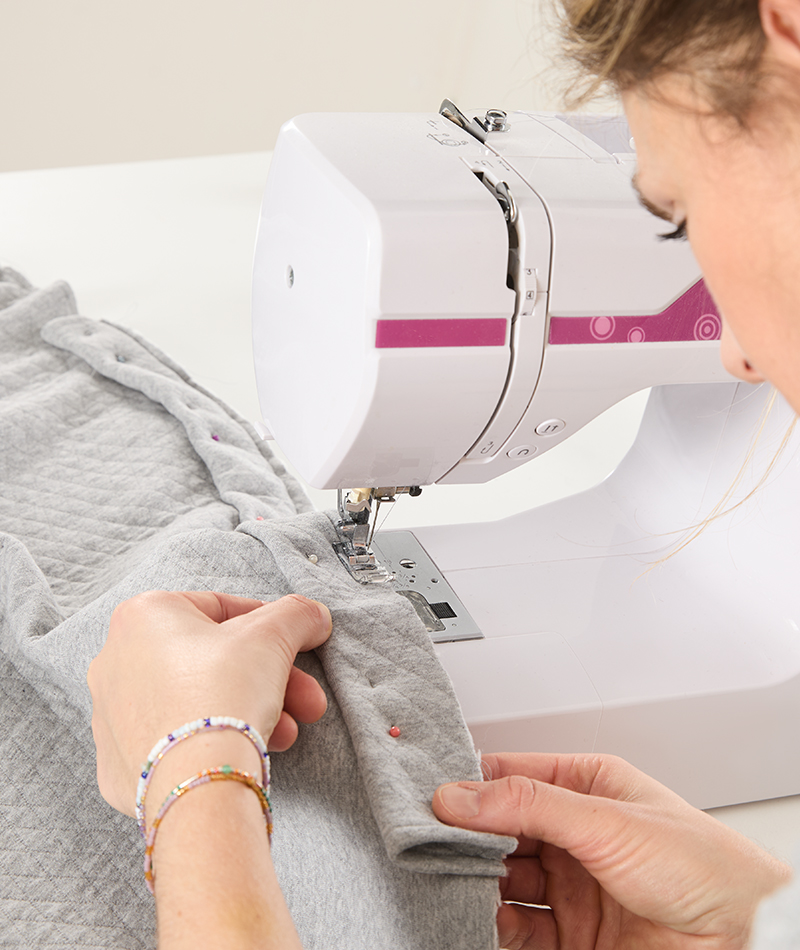 Den Tunnelzug mit der NĂ€hmaschine befestigen