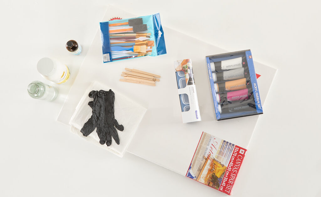 Acrylic_Pouring_Leinwand_kreativ_gestalten - was man alles benötigt