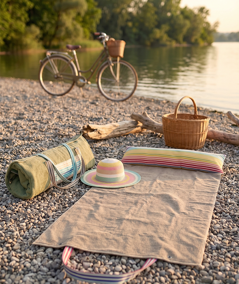 Strandtuch mit Kissen